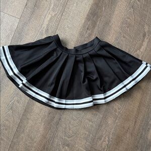Champion Black Skater Circle Skirt with White Grey Stripe Trim